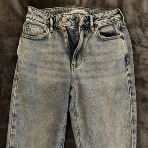 PacSun Eco Light Blue High Waisted Straight Leg Mom Jeans